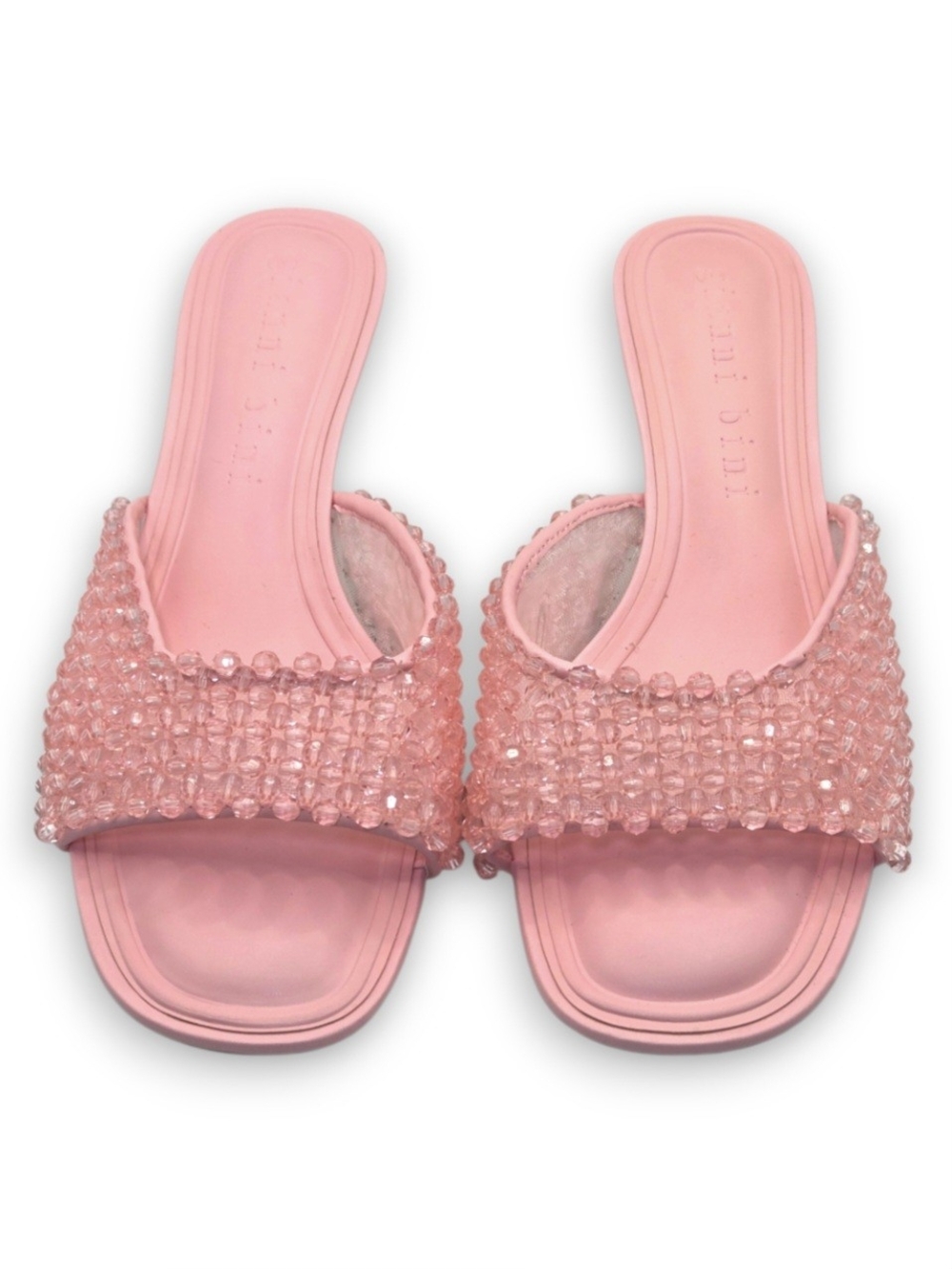 Gianni Bini Pink Billeena Beaded Dress Slide Sandals Size 8 - Picture 5 of 10